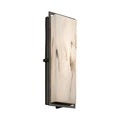 Justice Design Group Lumenaria Avalon Matte Black Ada Led Large Outdoor Wall Sconce Faux Alabaster Shade
