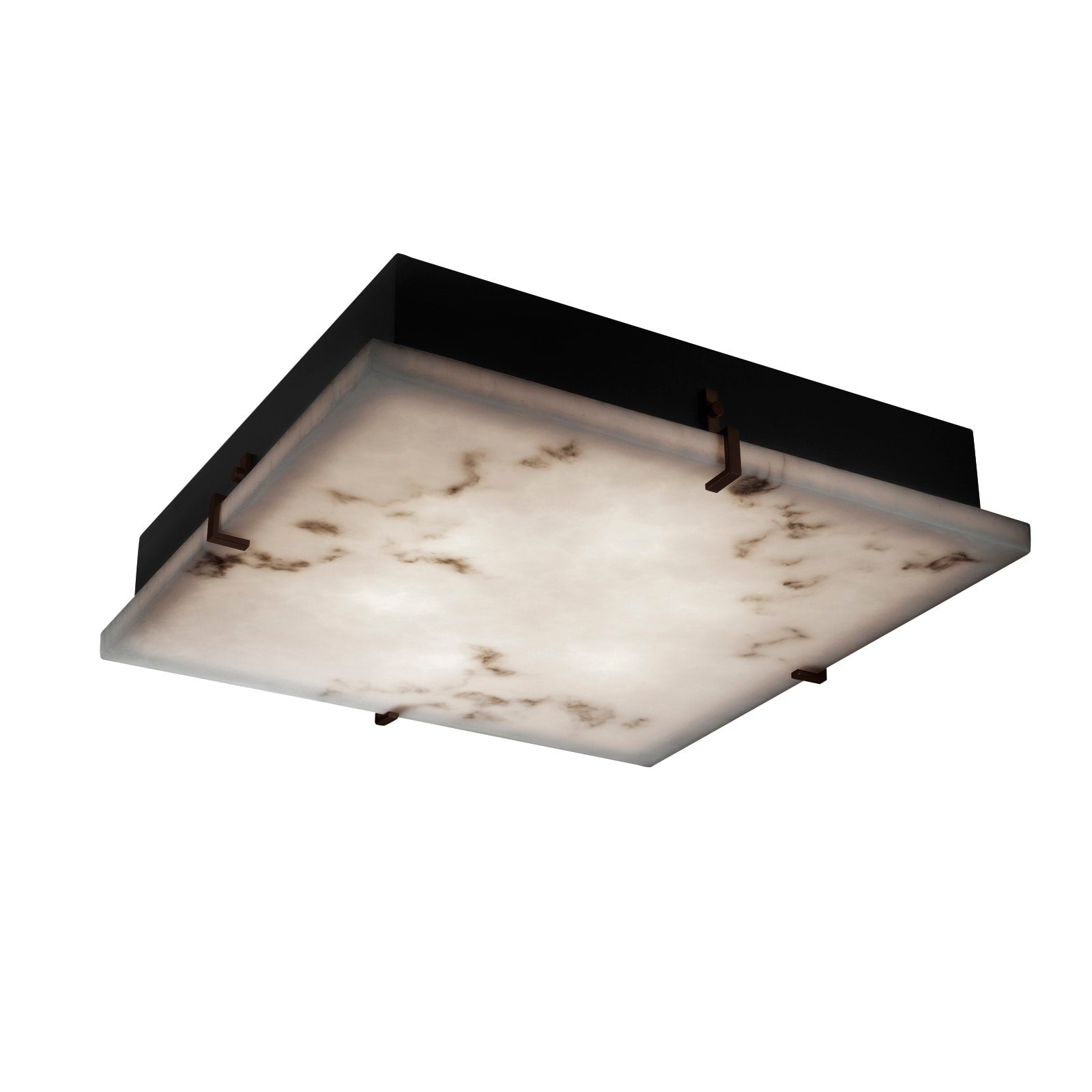 Justice Design Lumenaria Clips Dark Bronze 4 Light Flush Mount