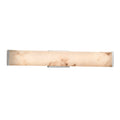 Justice Design Group Lumenaria Latitude 29 Inch Brushed Nickel Led Wall Bath Bar Faux Alabaster Shade Silver