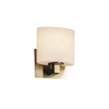 Justice Design Modular 1 Uplight Halogen Wall Sconce Brass