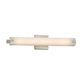 Justice Design Group Porcelina Edge 23 Inch Brushed Nickel Ada Led Wall Bath Bar Waves Shade