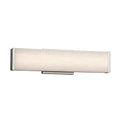 Justice Design Group Porcelina Latitude 19 Inch Polished Chrome Ada Led Wall Bath Bar Waves Shade