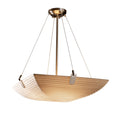 Justice Design Porcelina U Clips Brushed Nickel 6 Light Pendant Silver