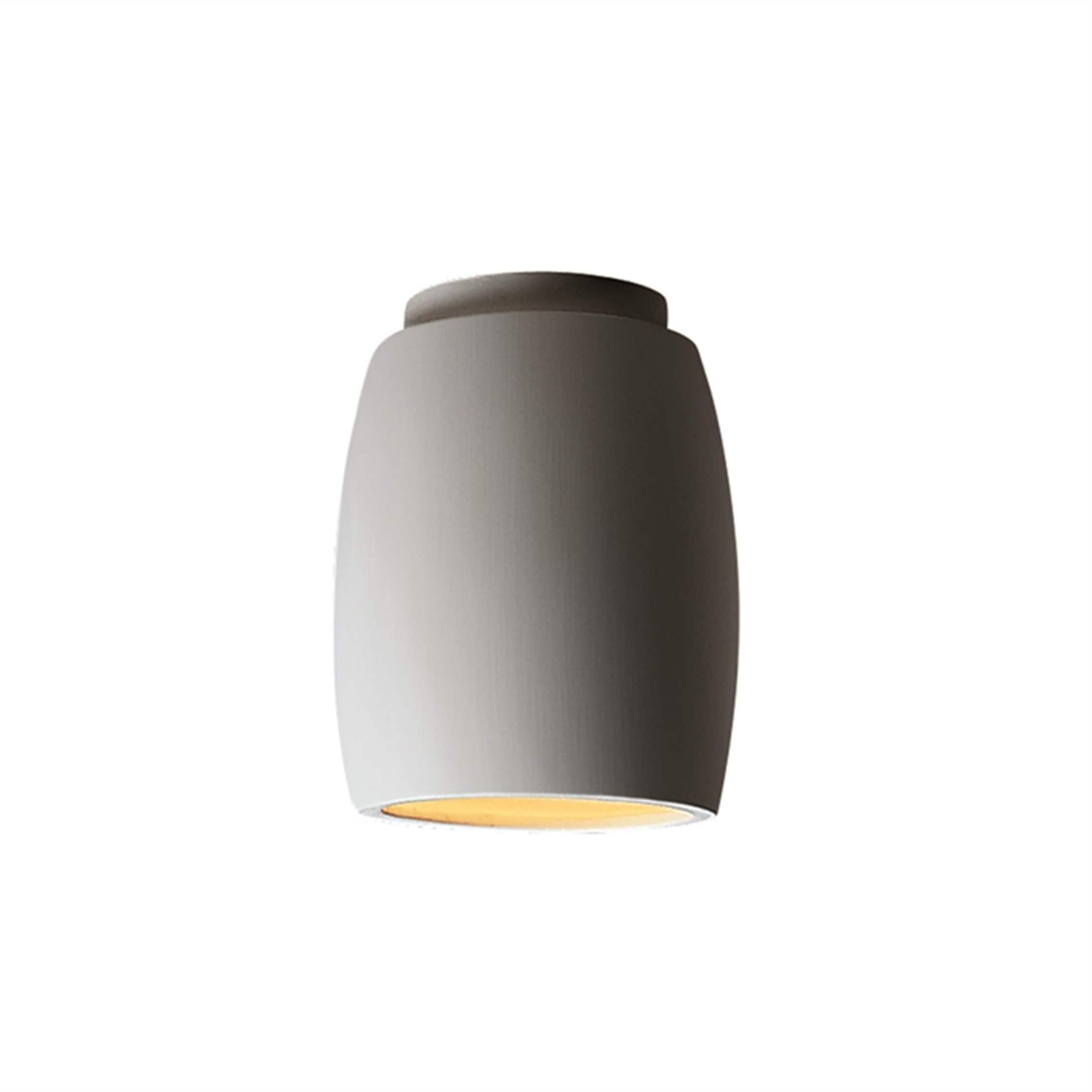 Justice Design Radiance Bisque 1 Light Flush Mount Curved