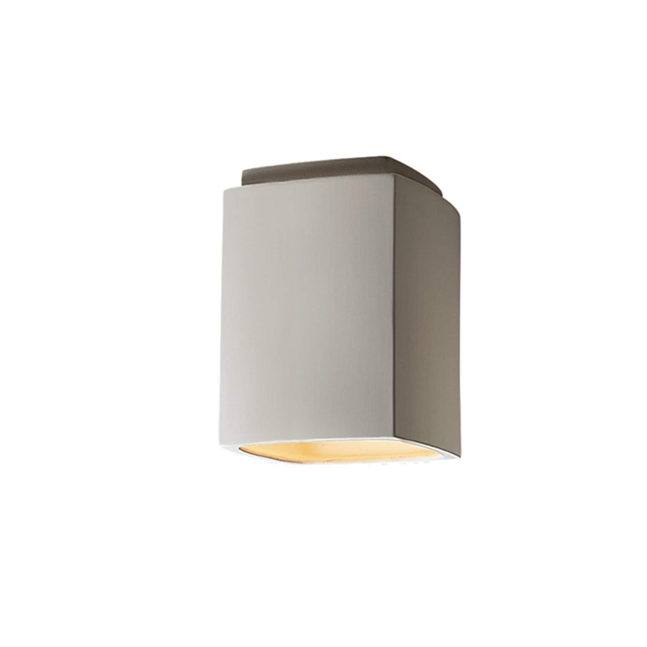 Justice Design Radiance 1 Light Bisque Rectangle Flush Mount