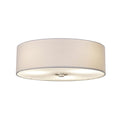Justice Design Textile Classic 15 Inch Brushed Nickel Close To Ceiling Drum