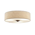 Justice Design Textile Classic 15 Inch Dark Bronze Close To Ceiling Drum