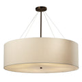Justice Design Textile Classic 36 Inch Dark Bronze Drum Pendant