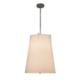 Justice Design Group Textile Midtown 2 Light Polished Chrome Pendant White Shade