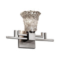 Justice Design Veneto Luce Aero Brushed Nickel Wall Sconce Lace Round Flared Shade