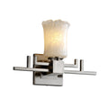 Justice Design Veneto Luce Aero Brushed Nickel Wall Sconce Whitewash Cylinder With Rippled Rim Shade