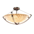 Justice Design Veneto Luce Crossbar Brushed Nickel 6 Light Pendant Silver