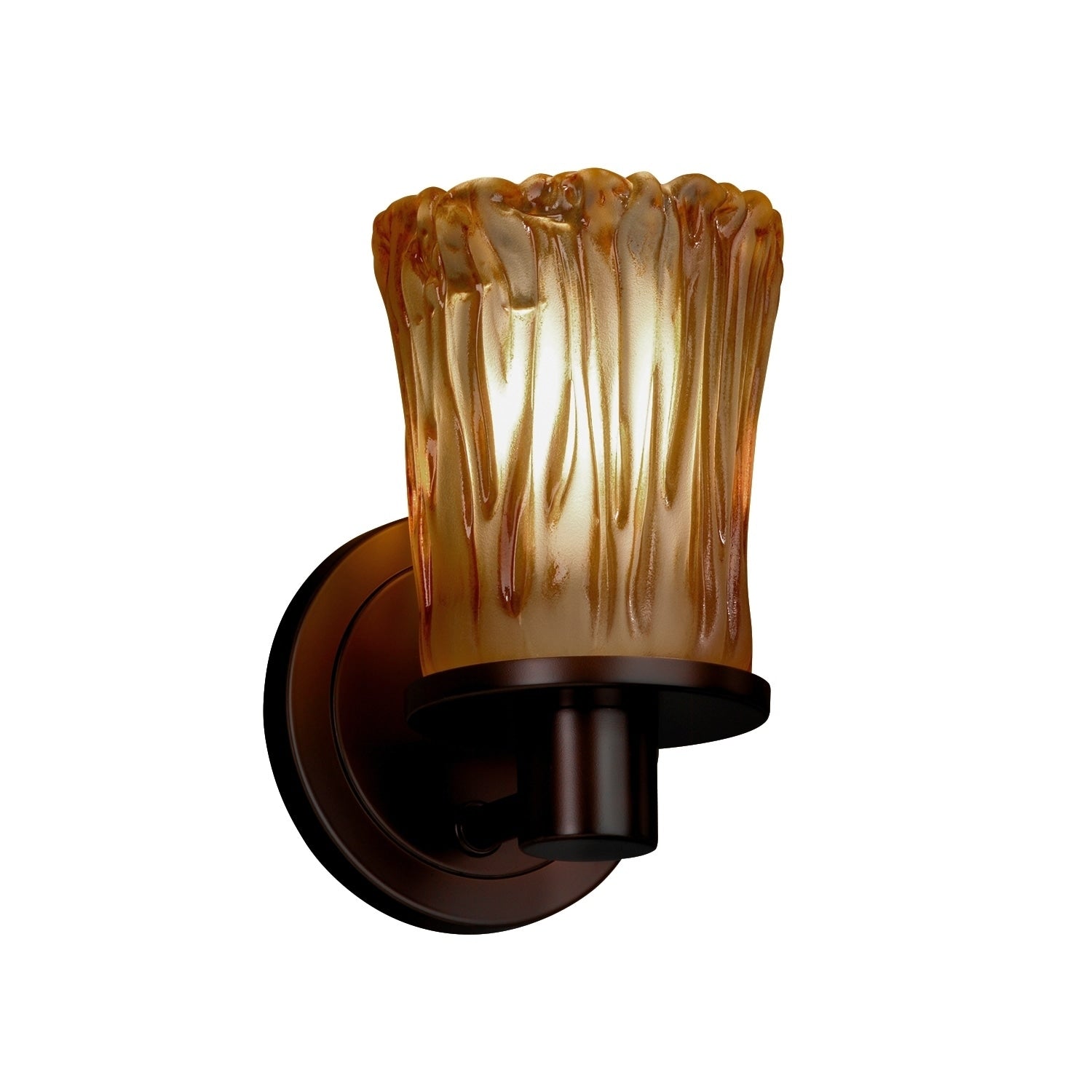 Justice Design Veneto Luce Rondo Dark Bronze Wall Sconce