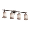 Justice Design Veneto Luce Tradition Brushed Nickel 4 Light Bath Bar