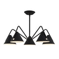Justice Design Zag 5 Light Matte Black Chandelier