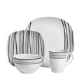 Justin 16Pc Soft Square Porcelain Dinnerware Set