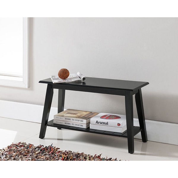 K And B Furniture Co Inc Sb 0625 Black Wood Bench