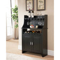 K B Wr1345 Black Finish Wood And Veneer Wine Rack