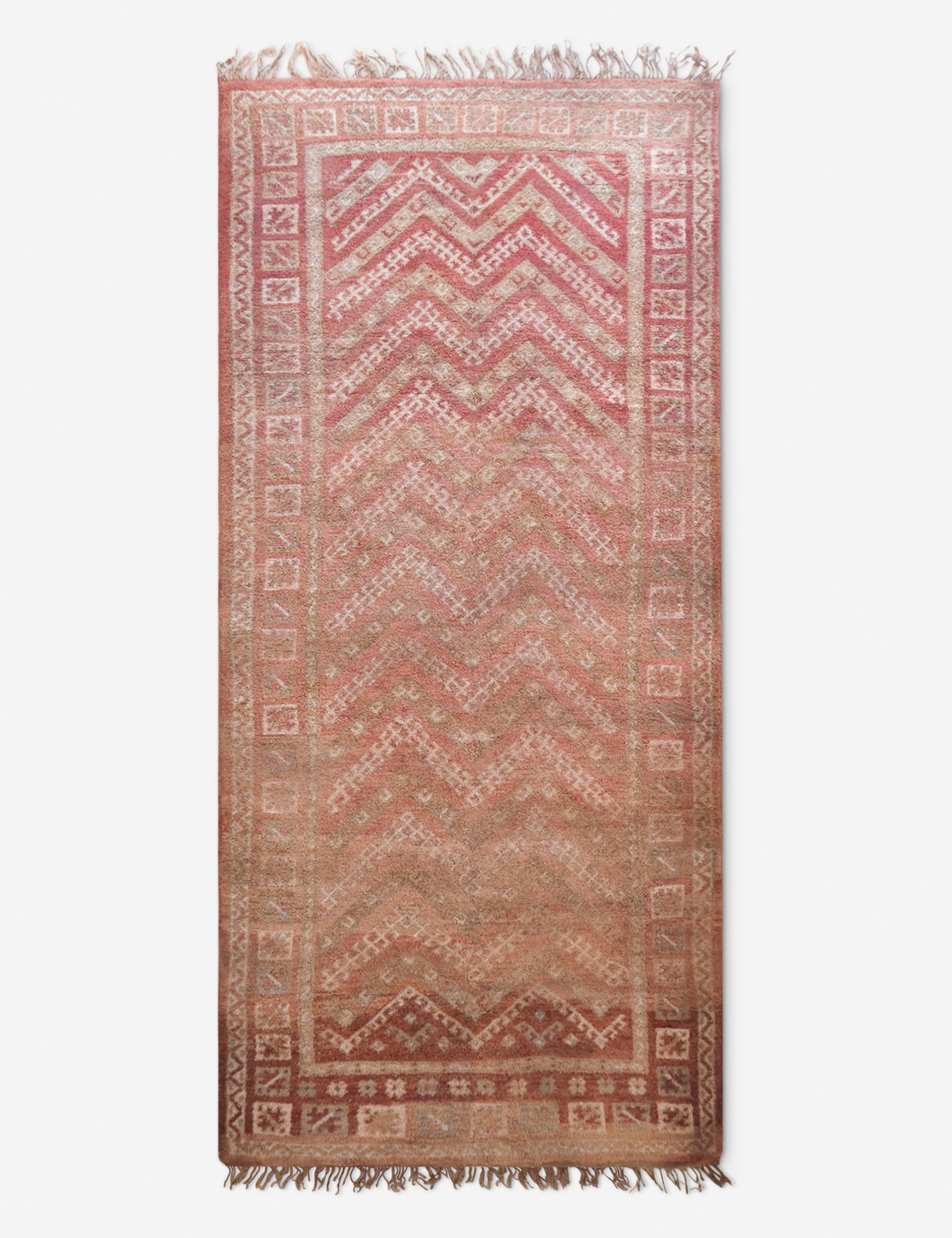 Vintage Moroccan Hand-Knotted Wool Rug No. 50, 6'4 x 15'3in