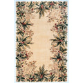 Kas Emerald Sage Tropical Border Rug 93 X 133