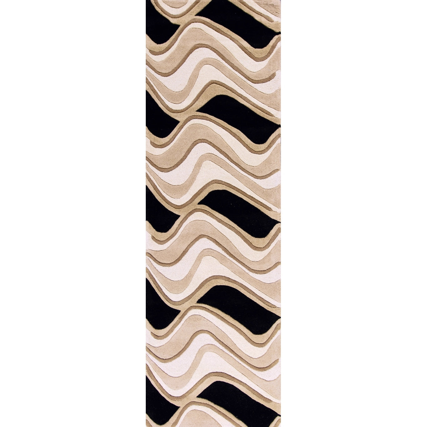 Kas Eternity Ivory Waves Rug 23 X 39