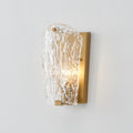 Kawoti 1 Light Gold Wall Sconces With Clear Textured Glass Shade Modern Wall Light For Bathroom Living Room