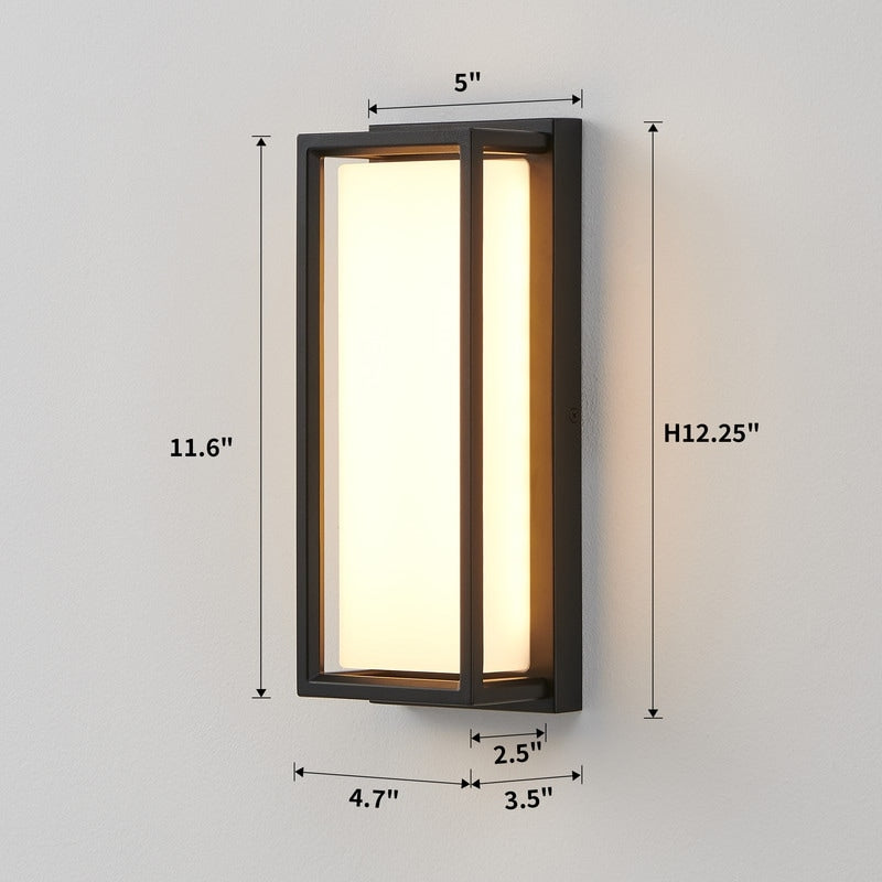 Kawoti 1 Light Integrated Led Rgb Color Changing Outdoor Wall Sconce With App Control W5 H12.25 E3.5
