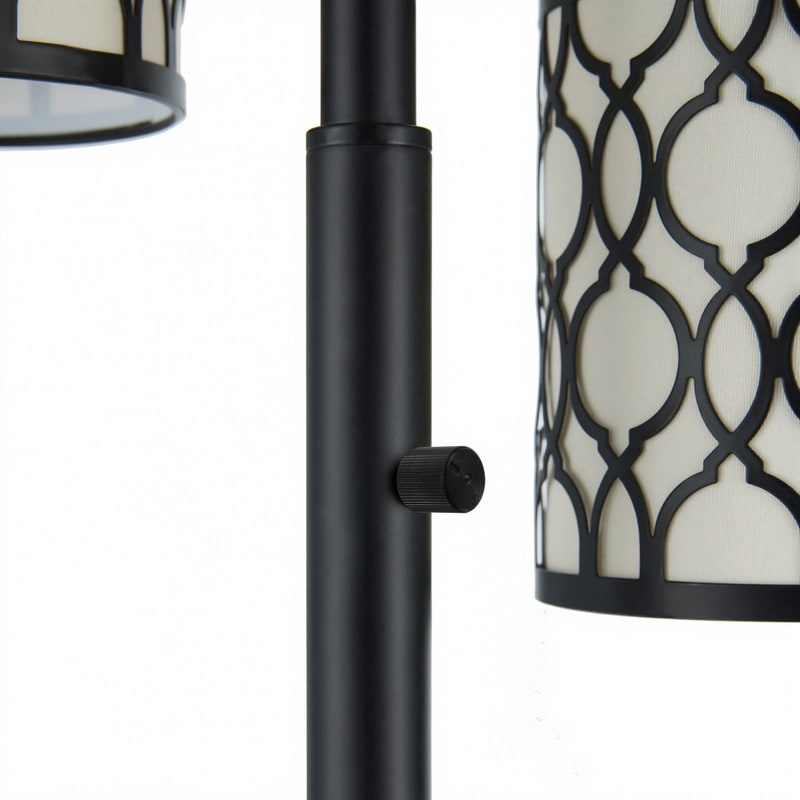 Kawoti 72 Inch 3 Light Farmhouse Floor Lamp For Living Room Black