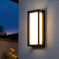 Kawoti Dimmable Sandy Black Led Outdoor Wall Sconce With Acrylic Shade 5 Color Temperatures Adjustable W5 H12.25 E3.5
