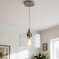 Kawoti Modern 1 Light Island Pendant Light With Clear Hammered Glass Shade D9.875 H8.75 10.25 82.25