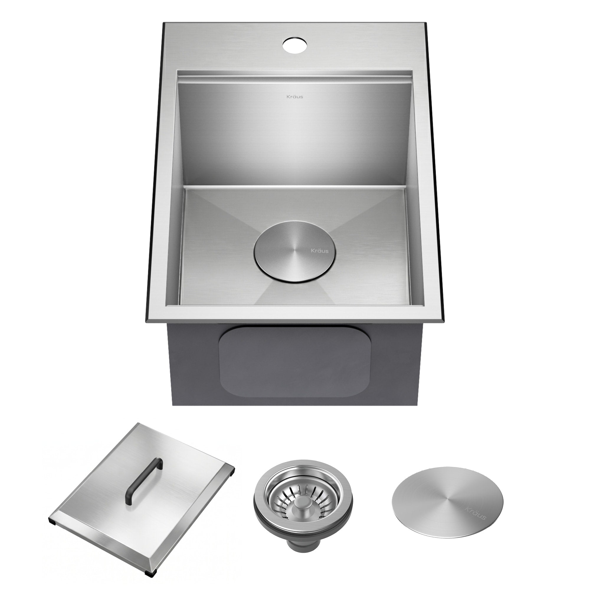 Kraus Kore Outdoor Drop In Stainless Steel Workstation Kitchen Sink