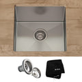 Kraus Khu101 17 Undermount 17 In 16G 1 Bowl Satin Stainless Steel Kitchen Sink Strainer Towel