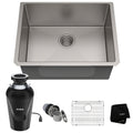 Kraus Khu101 23 Undermount 23 In 16G 1 Bowl Satin Stainless Steel Kitchen Sink Grid Strainer Towel