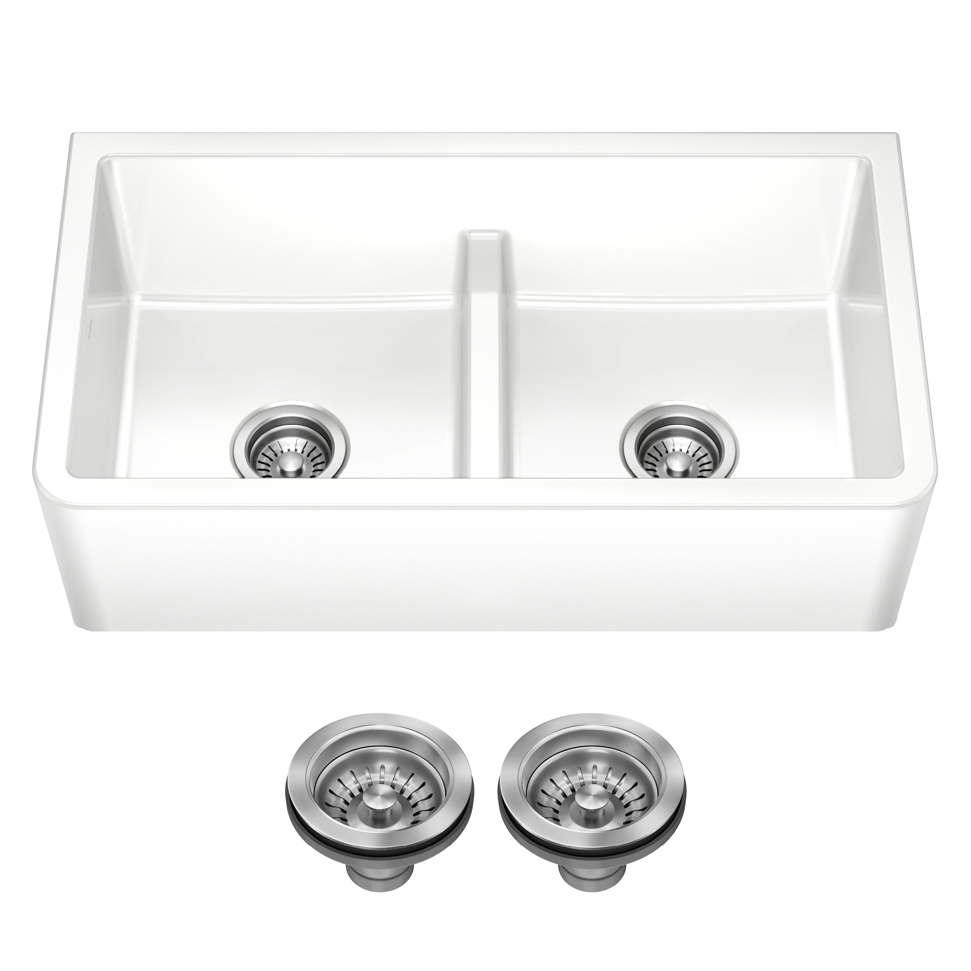 Kraus Turino Fireclay Farmhouse Kitchen Sink Reversible Apron Front