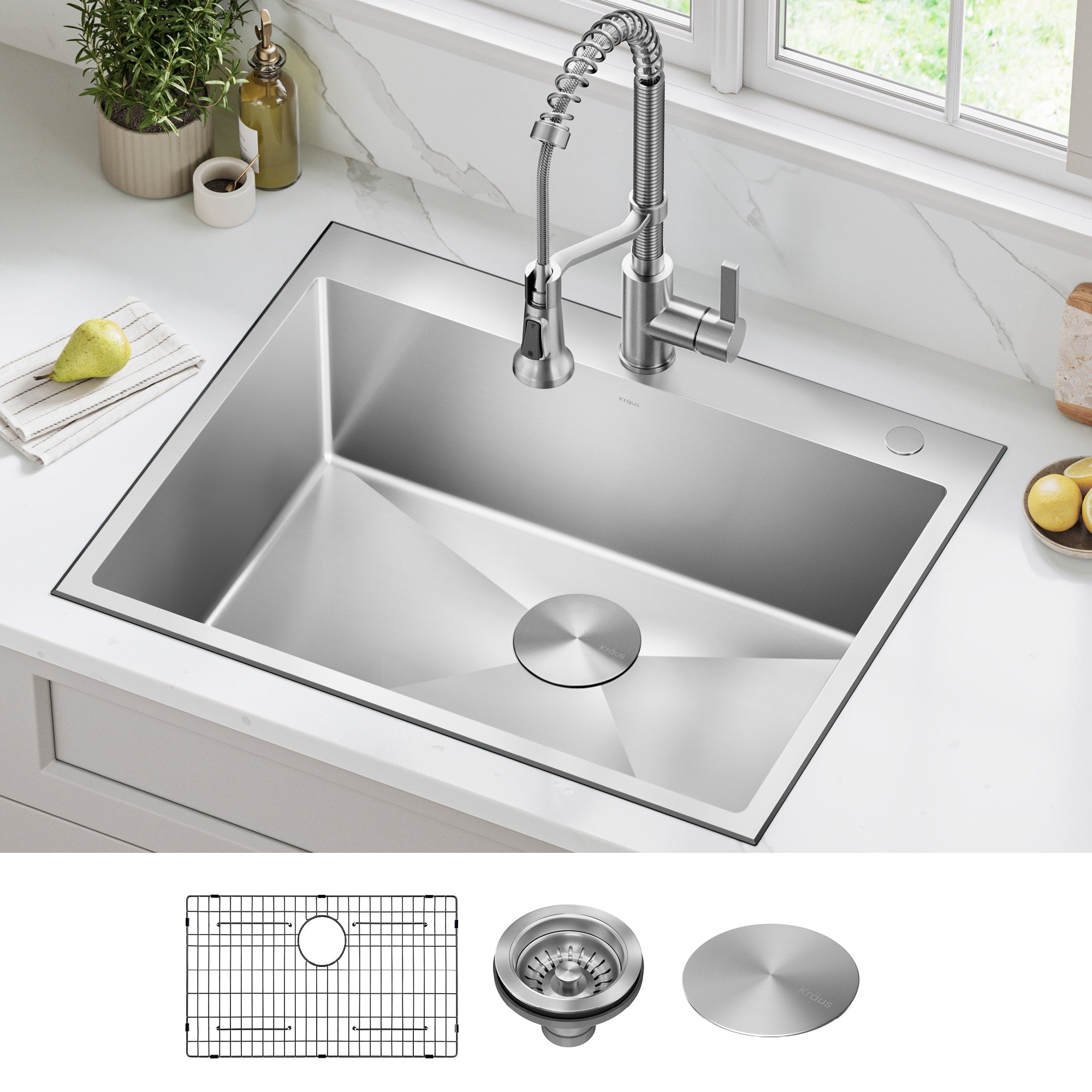 Kraus Standart Pro Drop In Undermount Stainless Steel Kitchen Sink