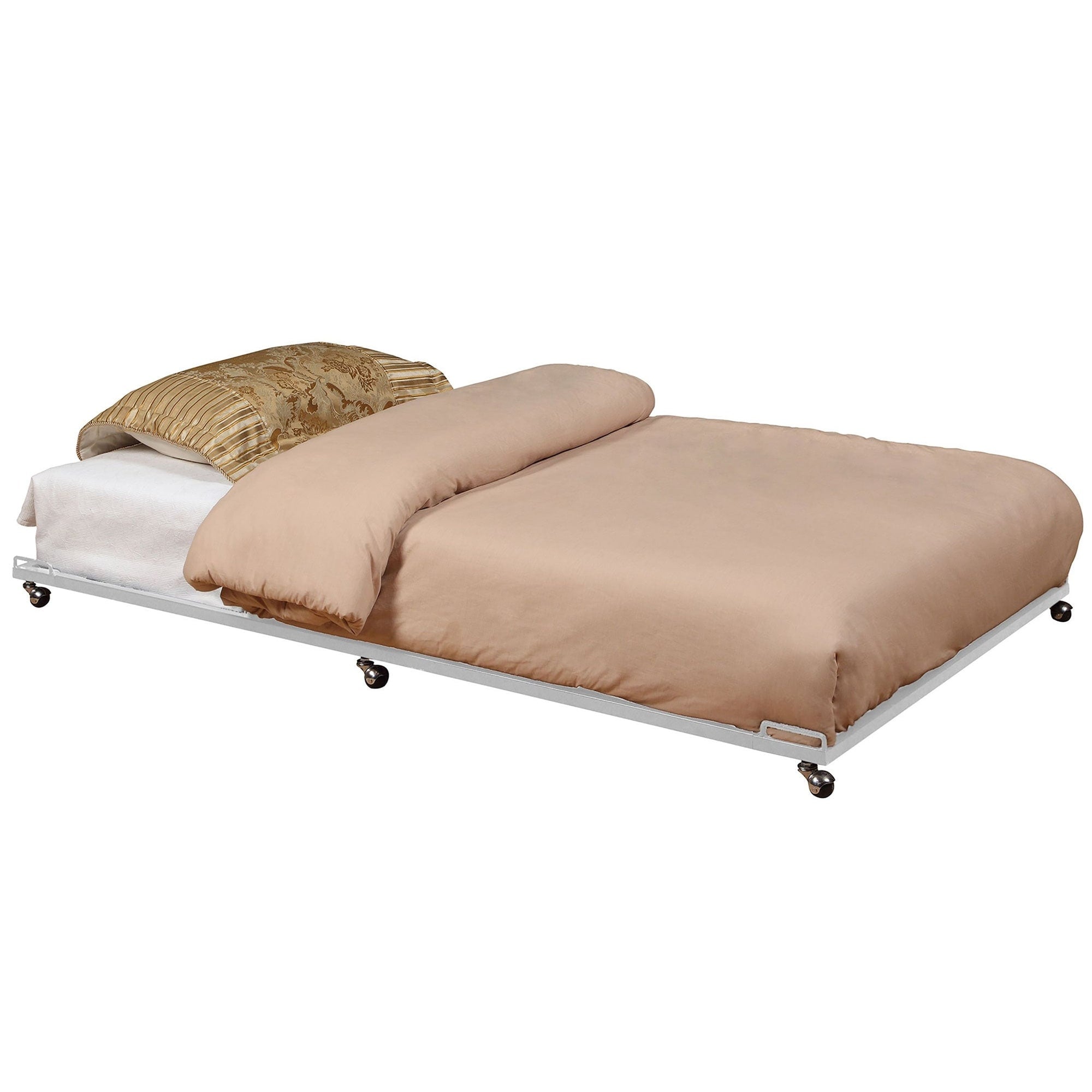 K B Tr02 W White Trundle Bed