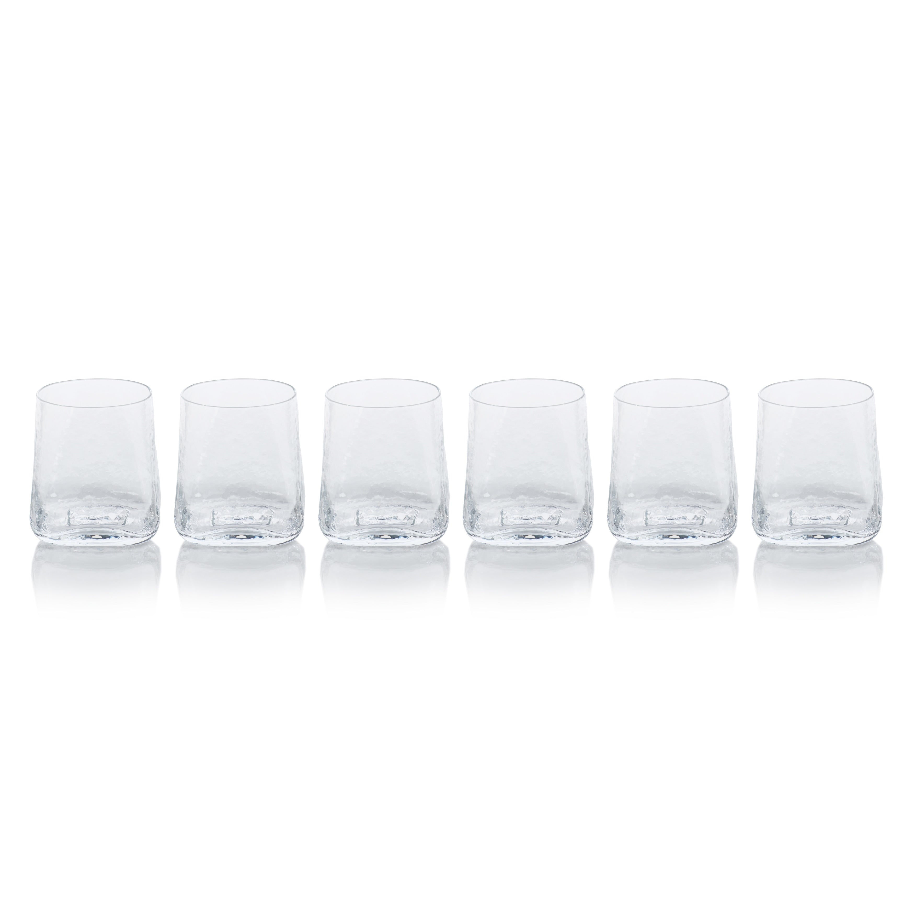 Kaberi Hammered Rock Glasses Set Of 6
