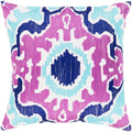 Kaelea Modern Ikat Bright Purple Feather Down Or Poly Filled Throw Pillow 20 Inch