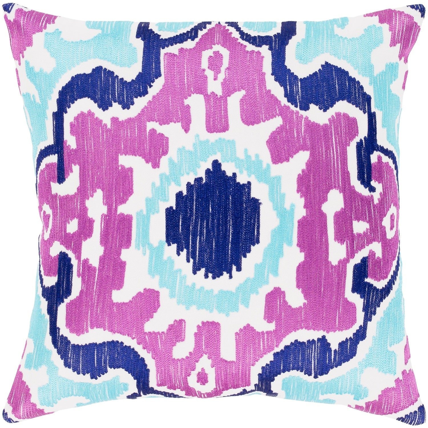 Kaelea Modern Ikat Bright Purple Feather Down Or Poly Filled Throw Pillow 20 Inch