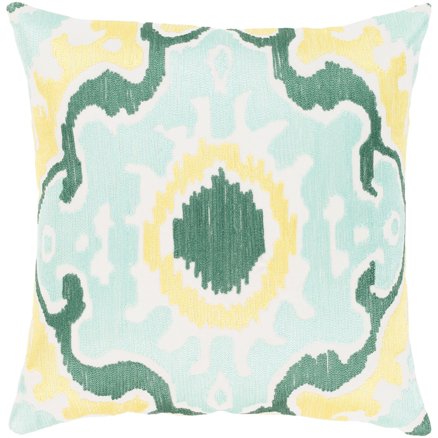 Kaelea Modern Ikat Mint Feather Down Or Poly Filled Throw Pillow 22 Inch