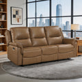 Kaelin 81.5 Top Grain Leather Rectangle Power Double Reclining Sofa