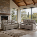 Kaelin Top Grain Leather 2 Piece Power Double Reclining Sofa Sets