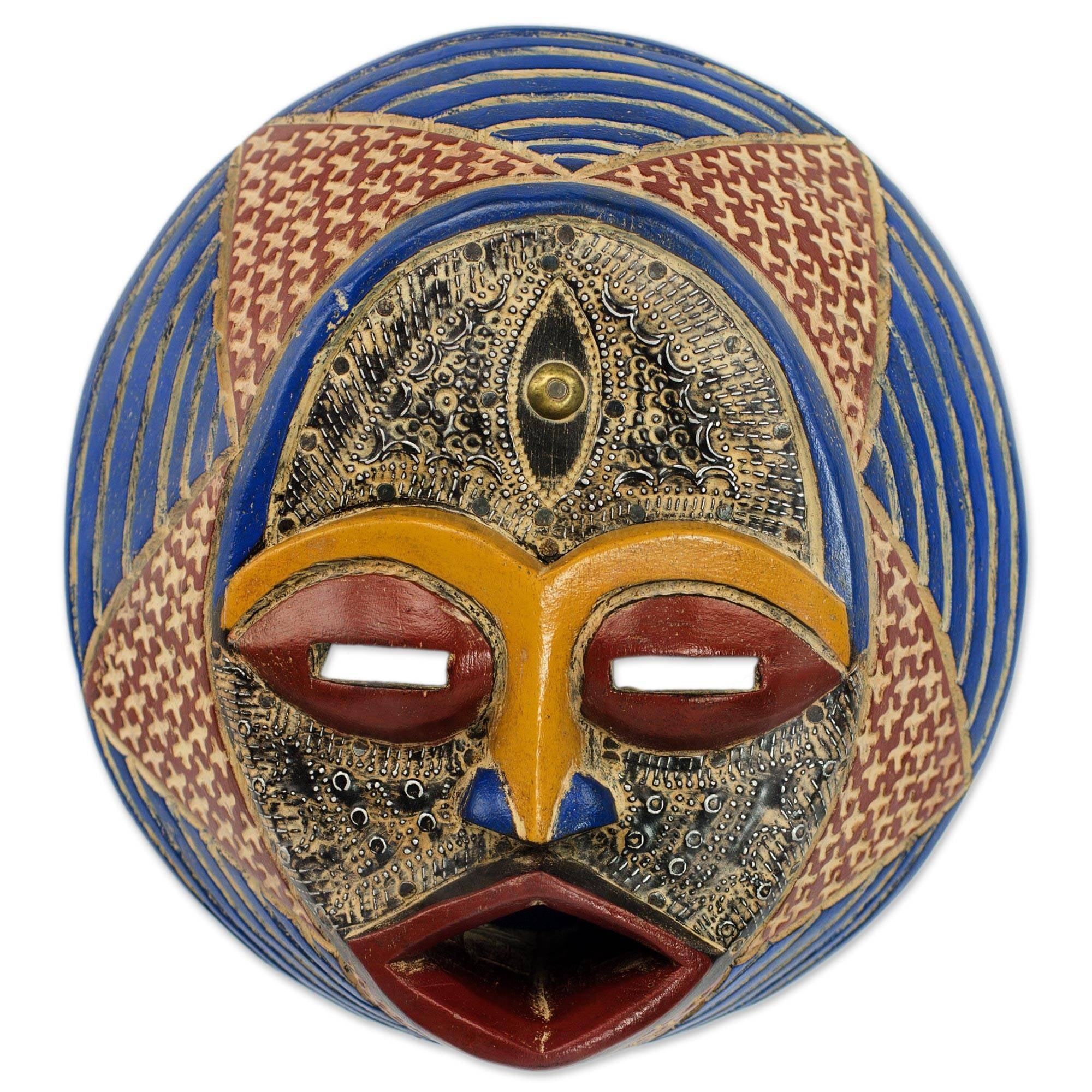 Kafuinam African Wood Mask Ghana
