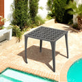 Kai Outdoor 18 Inch Square Aluminum Side Table By Christopher Knight Home