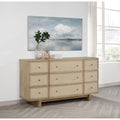 Kailani 9 Drawer Dresser Beige Oak