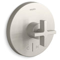 Kallista P24421 Cr One Cross Handle Thermostatic Valve Trim With Cold And Hot In Polished Chrome