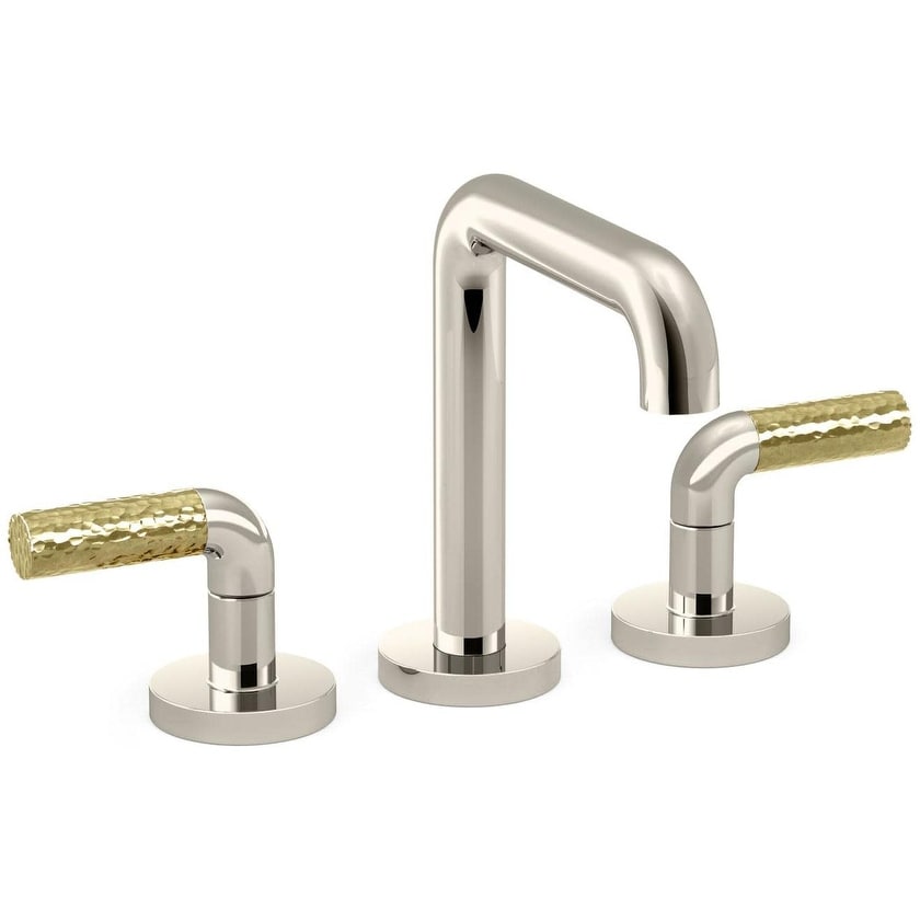 Kallista P32357 One 1.2 Gpm Widespread Bathroom Faucet Polished Nickel Unlacquered Brass Accents