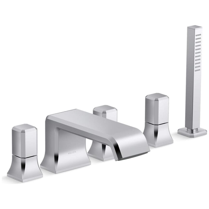 Kallista P32712 00 Bezel Deck Mounted Roman Tub Filler With Built In