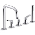 Kallista P32831 00 Aileron Deck Mounted Roman Tub Filler With Built In