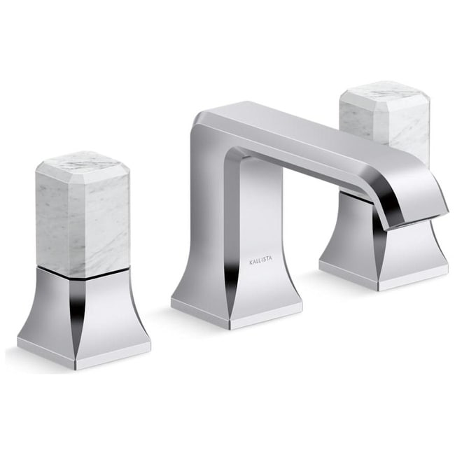 Kallista P33163 Wc Bezel 1.2 Gpm Widespread Bathroom Faucet With White